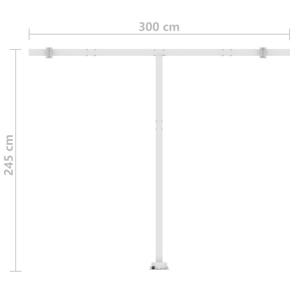 Freestanding Automatic Awning 118.1x98.4 Cream