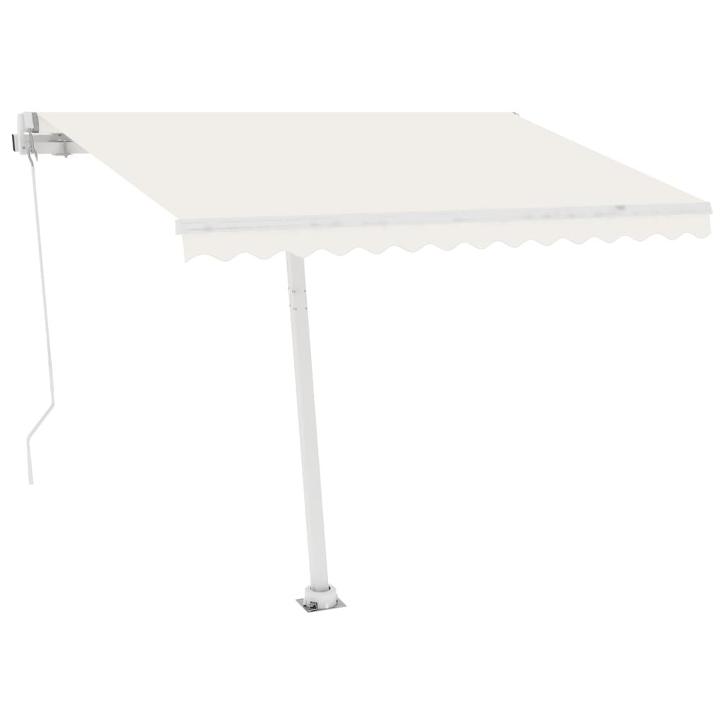 Freestanding Automatic Awning 118.1x98.4 Cream