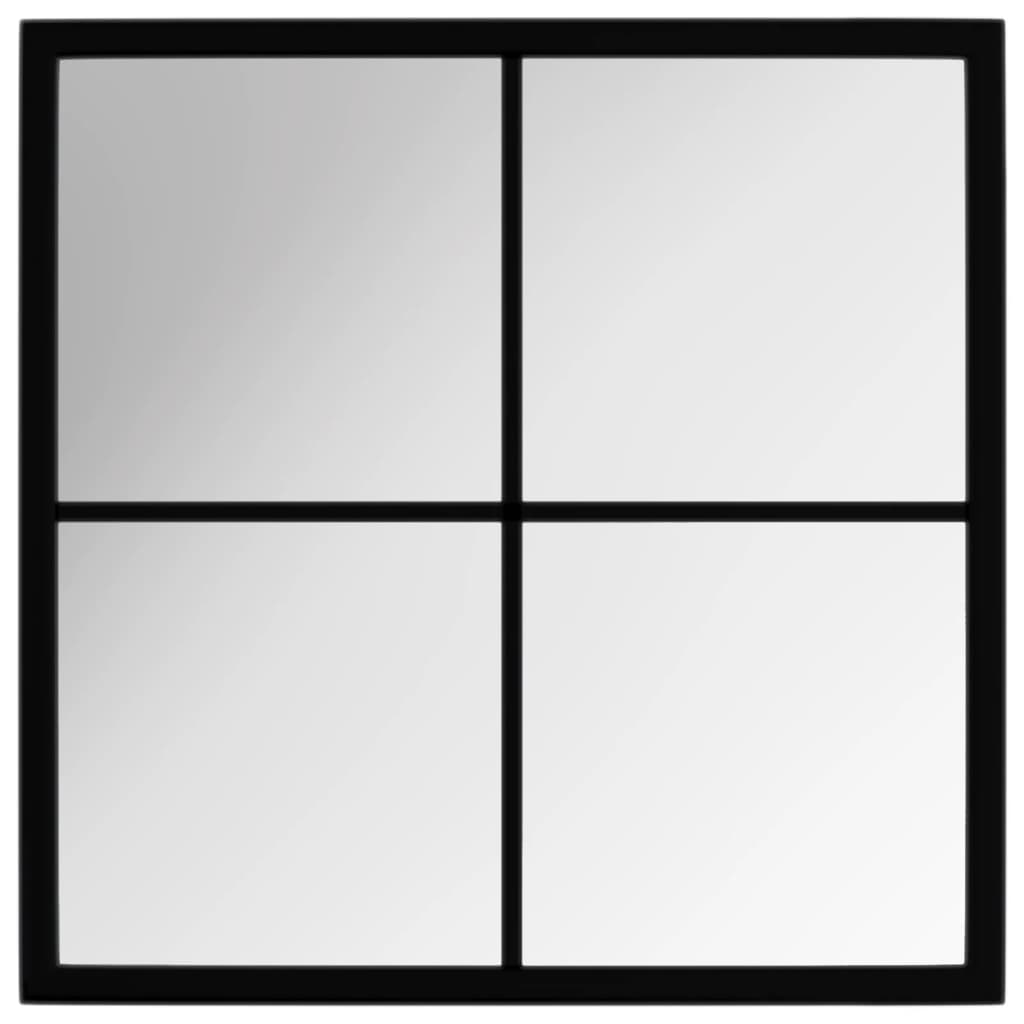 Wall Mirror Black 15.7x15.7 Metal