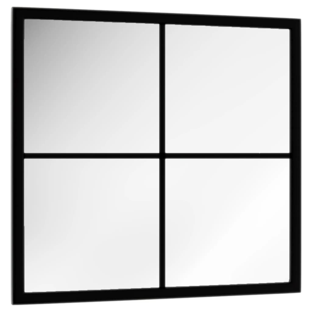 Wall Mirror Black 15.7x15.7 Metal