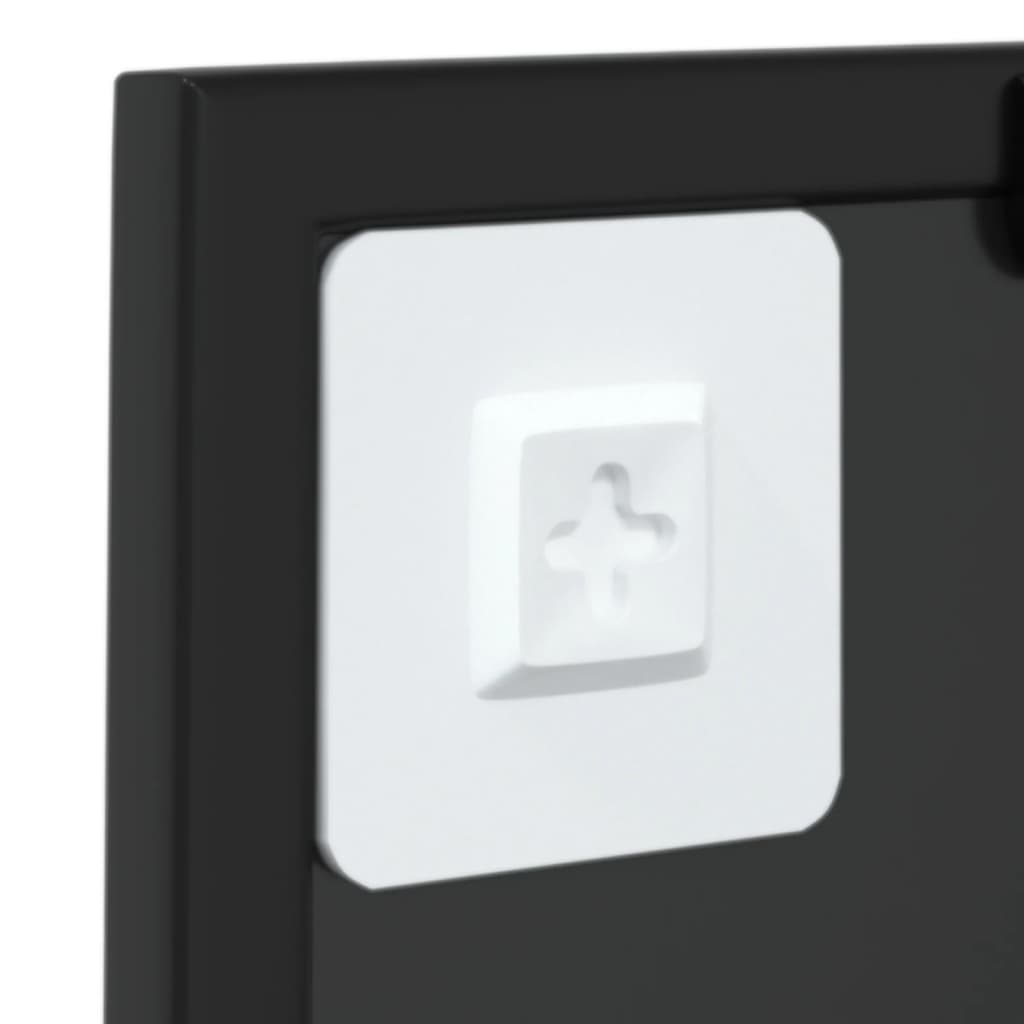 Wall Mirror Black 15.7x15.7 Metal