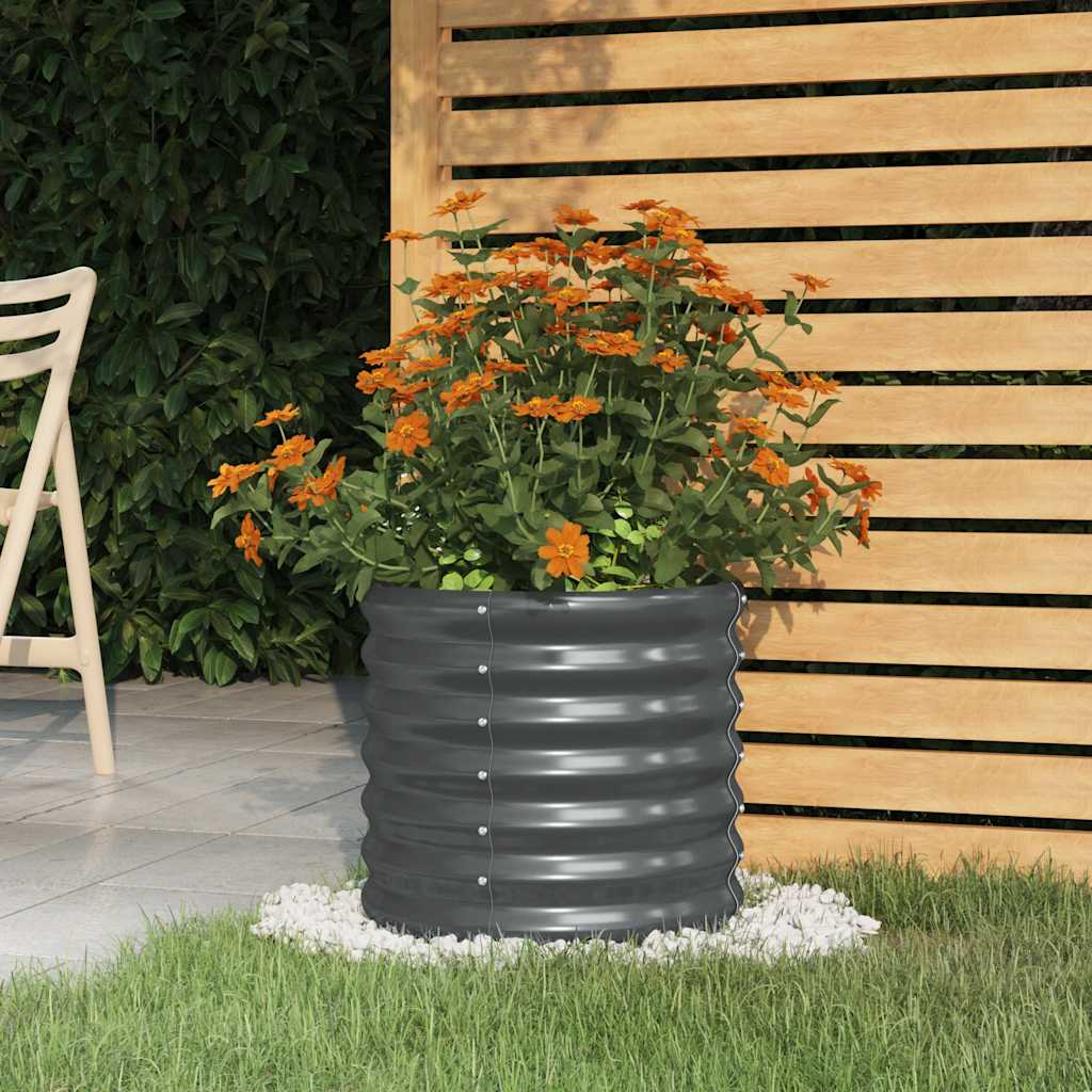 Garden Planter Anthracite Powder-coated steel Medium