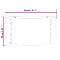 Garden Planter Grey Powder-coated steel Large Garden Planter