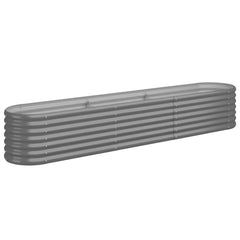 Garden Raised Bed Gray Powder-coated steel Large Durable