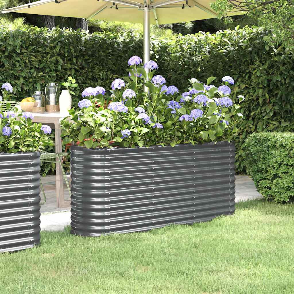 Garden Raised Bed Anthracite Powder-coated steel
