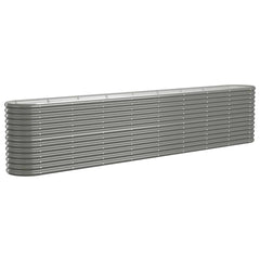 Garden Raised Bed Powder-coated Steel 130.7x15.7x26.8 Gray
