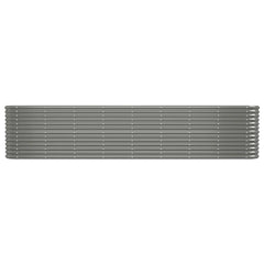 Garden Raised Bed Powder-coated Steel 130.7x15.7x26.8 Gray