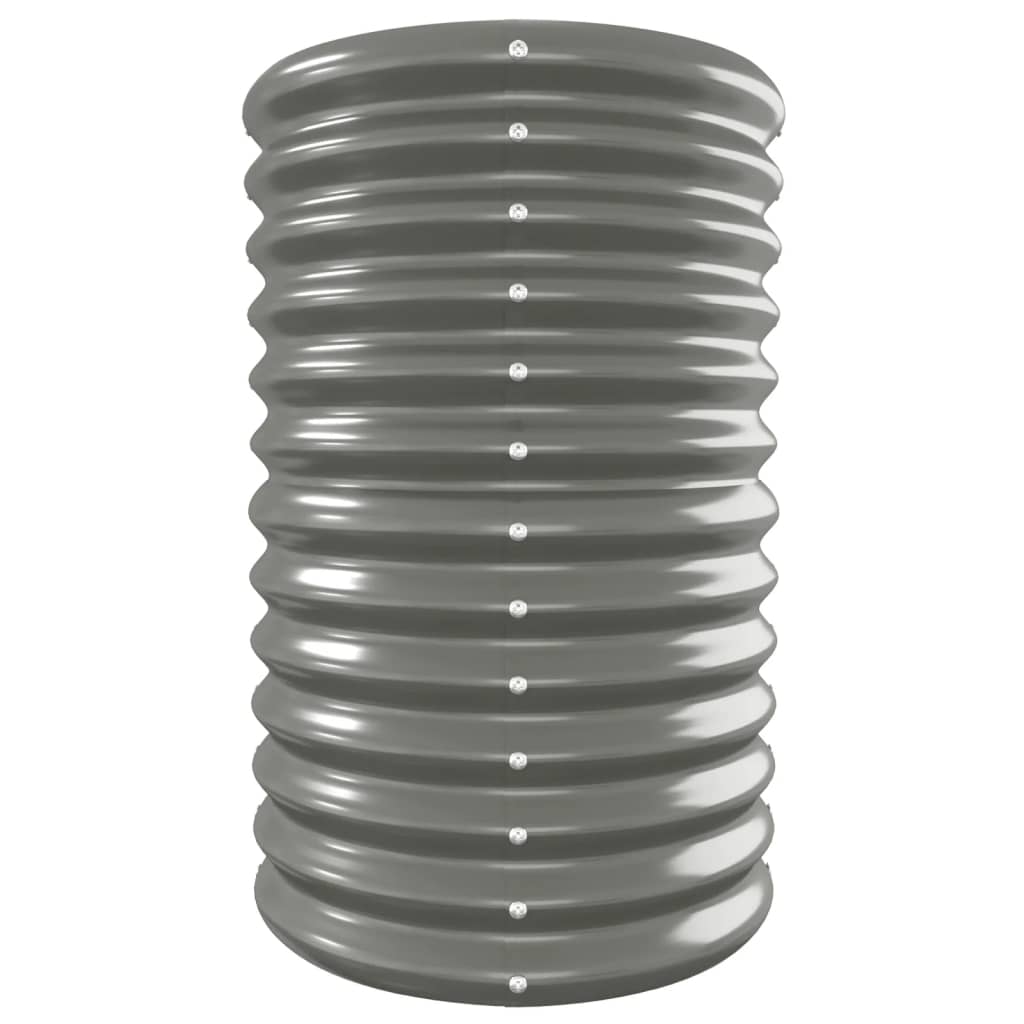 Garden Raised Bed Powder-coated Steel 130.7x15.7x26.8 Gray
