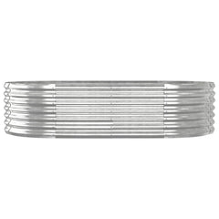 Garden Raised Bed Silver Powder-coated Steel Large Durable