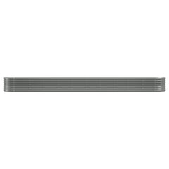 Garden Raised Bed Grey Powder-Coated Steel Extra Long Durable