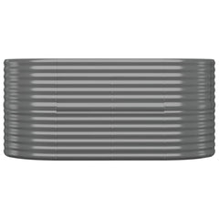 Garden Raised Bed Grey Powder-coated steel Large Durable