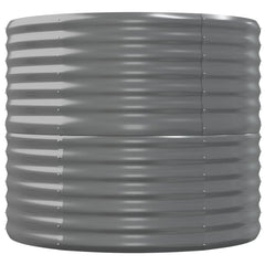 Garden Raised Bed Grey Powder-coated steel Large Durable