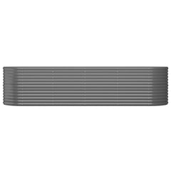 Garden Raised Bed Grey Powder-coated steel Large Durable