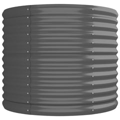 Garden Raised Bed Grey Powder-coated steel Large Durable