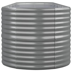 Garden Raised Bed Grey Powder-coated steel Large Durable