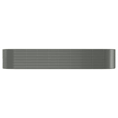 Garden Raised Bed Grey Powder-coated steel Large
