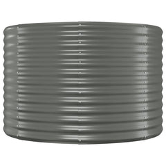 Garden Raised Bed Grey Powder-coated steel Large