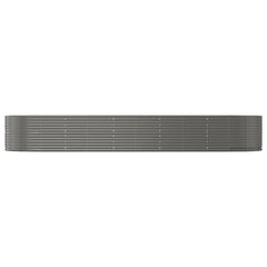 Garden Raised Bed Grey Powder-coated steel 176 x 55.1 x 26.8 in
