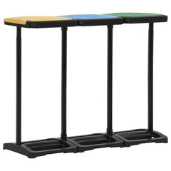 Bin Bag Stands with Lid 63.4 gal-87.2 gal Multicolor PP