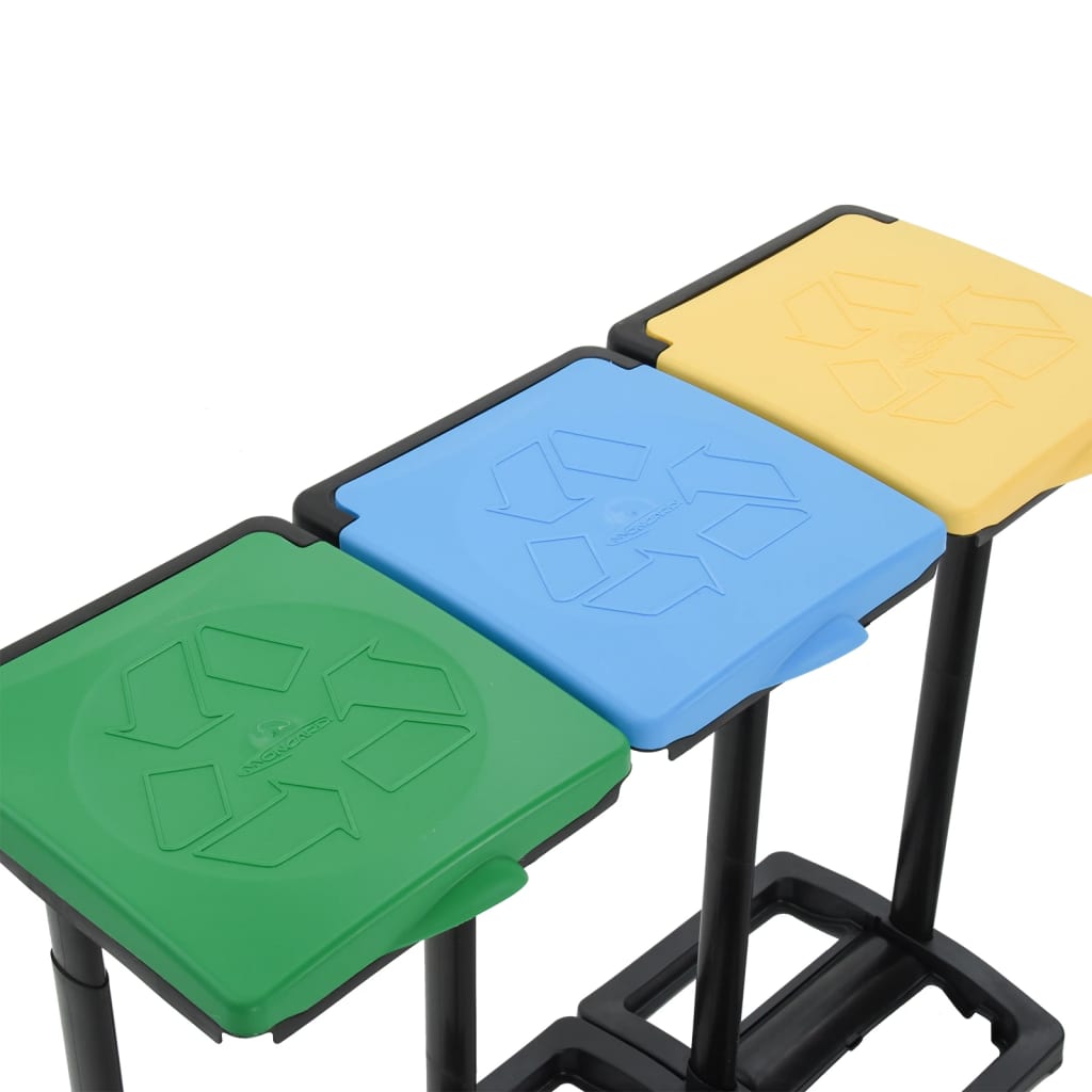 Bin Bag Stands with Lid 63.4 gal-87.2 gal Multicolor PP