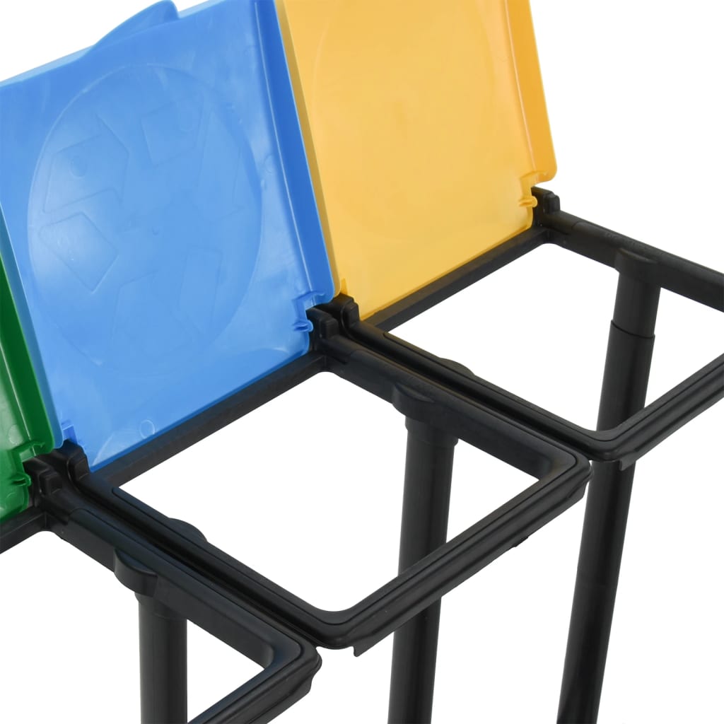 Bin Bag Stands with Lid 63.4 gal-87.2 gal Multicolor PP
