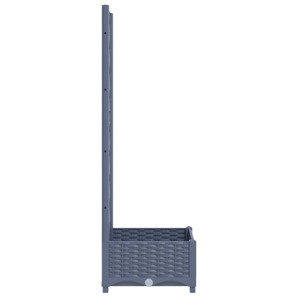 Garden Planter with Trellis Blue Gray 15.7x15.7x47.8 PP