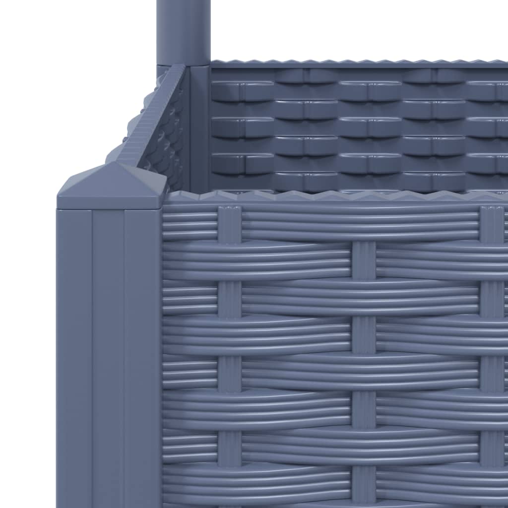 Garden Planter with Trellis Blue Gray 15.7x15.7x47.8 PP