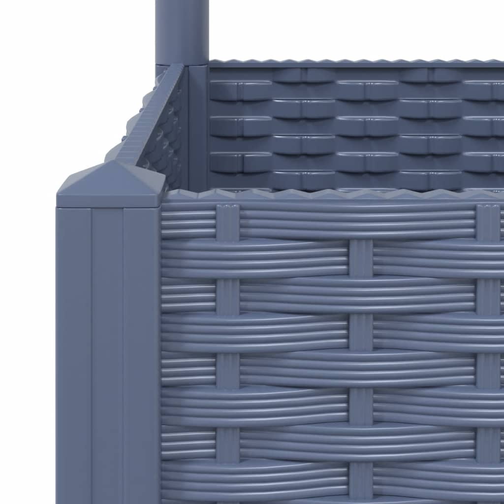 Garden Planter with Trellis Blue Gray 31.5x15.7x47.8 PP