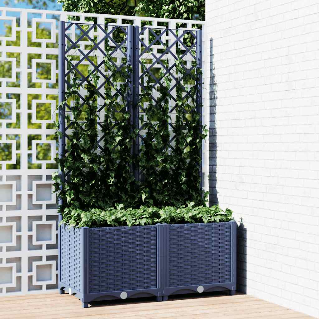Garden Planter Blue Grey Polypropylene Large Planters