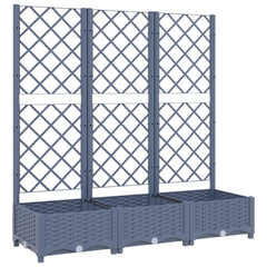 Garden Planter with Trellis Blue Gray 47.2x15.7x47.8 PP