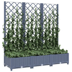 Garden Planter with Trellis Blue Gray 47.2x15.7x47.8 PP