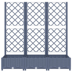 Garden Planter with Trellis Blue Gray 47.2x15.7x47.8 PP