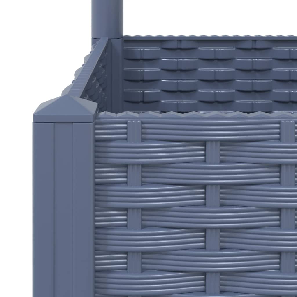 Garden Planter with Trellis Blue Gray 47.2x15.7x47.8 PP