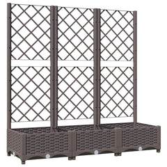 Garden Planter Brown Polypropylene Large Rectangular Minimalist