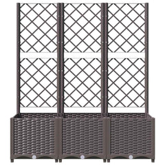 Garden Planter Brown Polypropylene 47.2 x 15.7 x 53.5 in Planters
