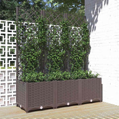 Garden Planter Brown Polypropylene 47.2 x 15.7 x 53.5 in Planters