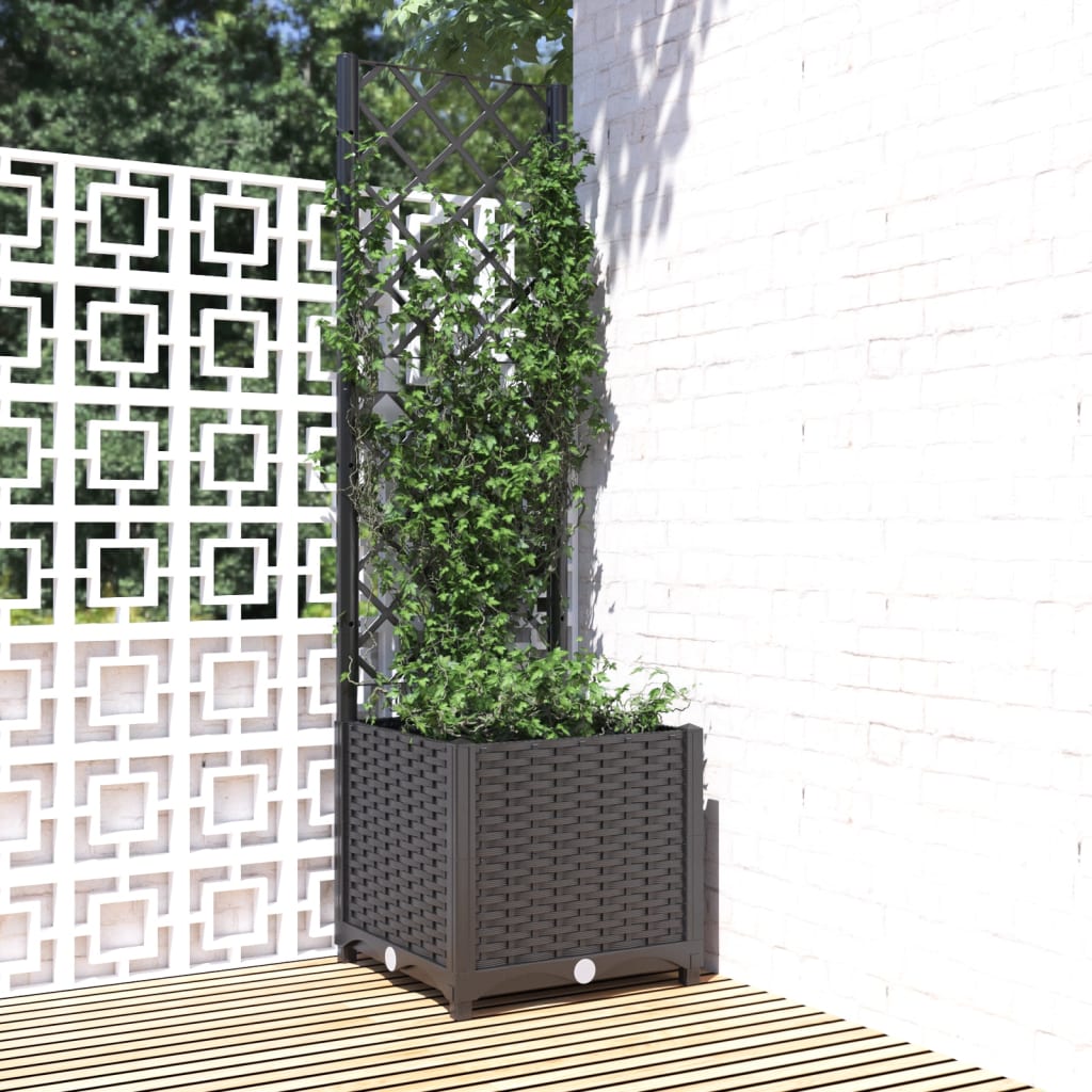 Garden Planter Black Polypropylene 53.5 in tall Planters