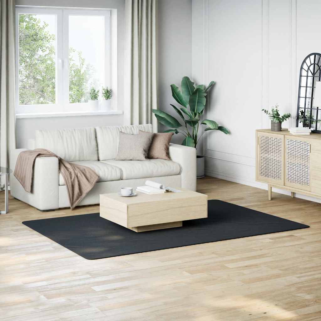 Washable Rug Soft Fluffy Short Pile 63x90.6 Anti Slip Black