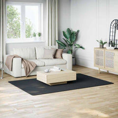 Washable Rug Soft Fluffy Short Pile 63x90.6 Anti Slip Black