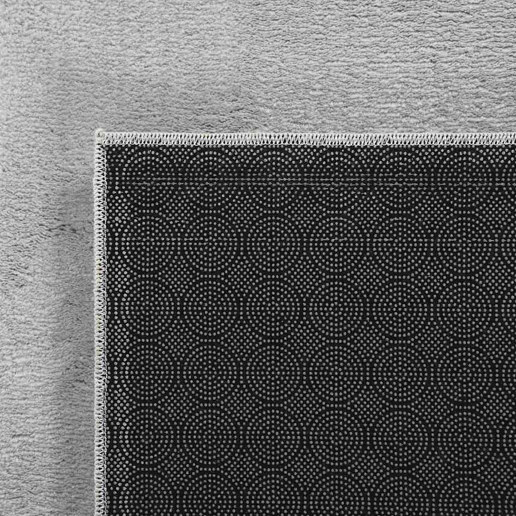 Washable Rug Soft Fluffy Short Pile 63x90.6 Anti Slip Gray