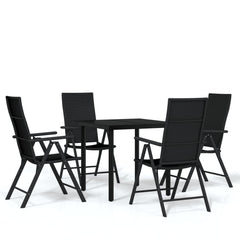 Garden Dining Set Black