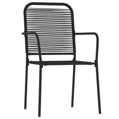 Dining Set Black Powder-coated steel, glass, cotton rope Standard