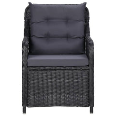 Garden Dining Set Black