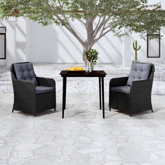 Garden Dining Set Black