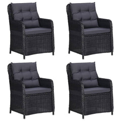 Garden Dining Set Black