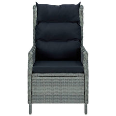 Garden Dining Set Light Grey, Black