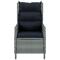 Garden Dining Set Light Grey, Black