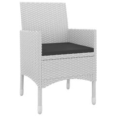 Garden Dining Set White PE rattan Medium Durable
