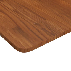 Table Top Dark Brown Solid Oak Wood 27.6 x 27.6 in square Durable