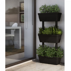 Garden Planter 3 pcs 39.4 Anthracite